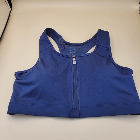 Nike Dri Fit High Support Zip Front Back Racerback Sports Bra XL New Without Tag - Picture 1 of 7